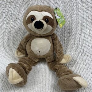 Spark Create Imagine‎ Stretchy Brown Sloth Plush Rattle Squeaker Crinkle HTF NEW